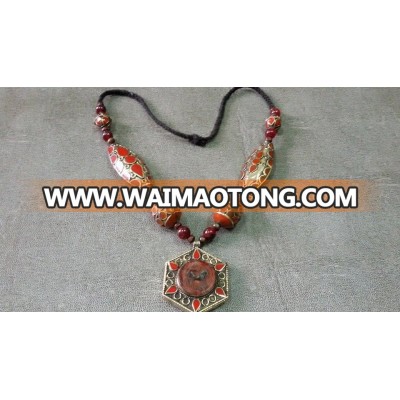 (AN-001) Afghan Tribal New Design Gems Necklace