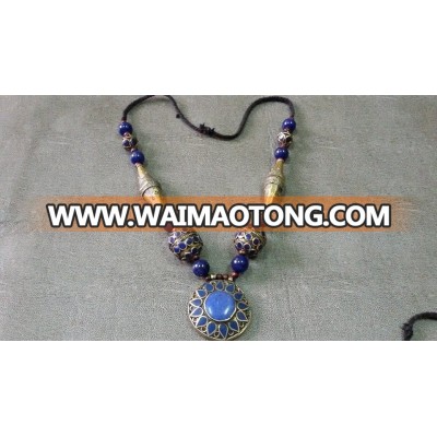 (AN-002) Afghan Tribal New Design Gems Necklace