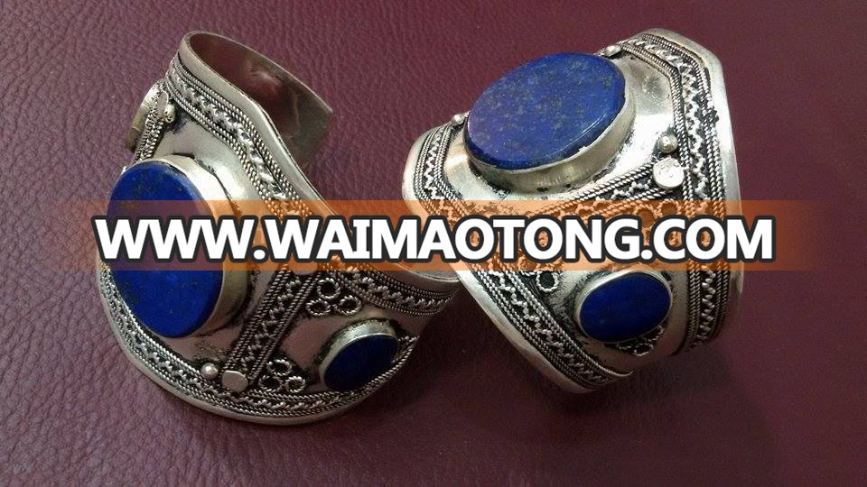 (LAP---001) Afghan Turkoman Cuff Available in lapis/turqoise/emerald/coral/agate