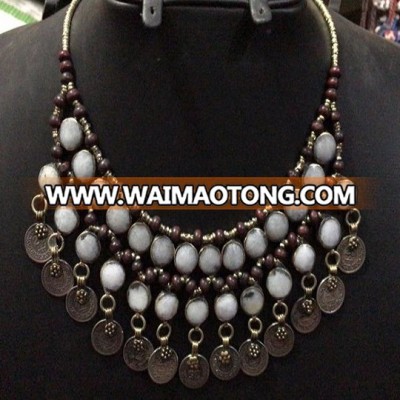 Kuchi Fashion Necklace with Vintage Coins (KN-06023)